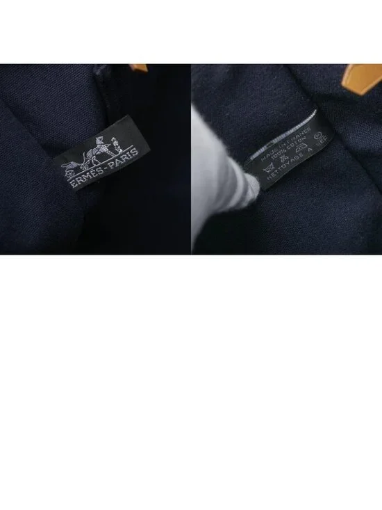 Hermes Fourre Tout GM Tote Navy Khaki Canvas - Picture 10 of 10